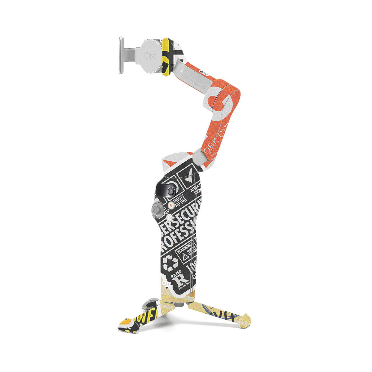 Tech Aesthetic Sticker Collage DJI OM 7 Gimbal Skin