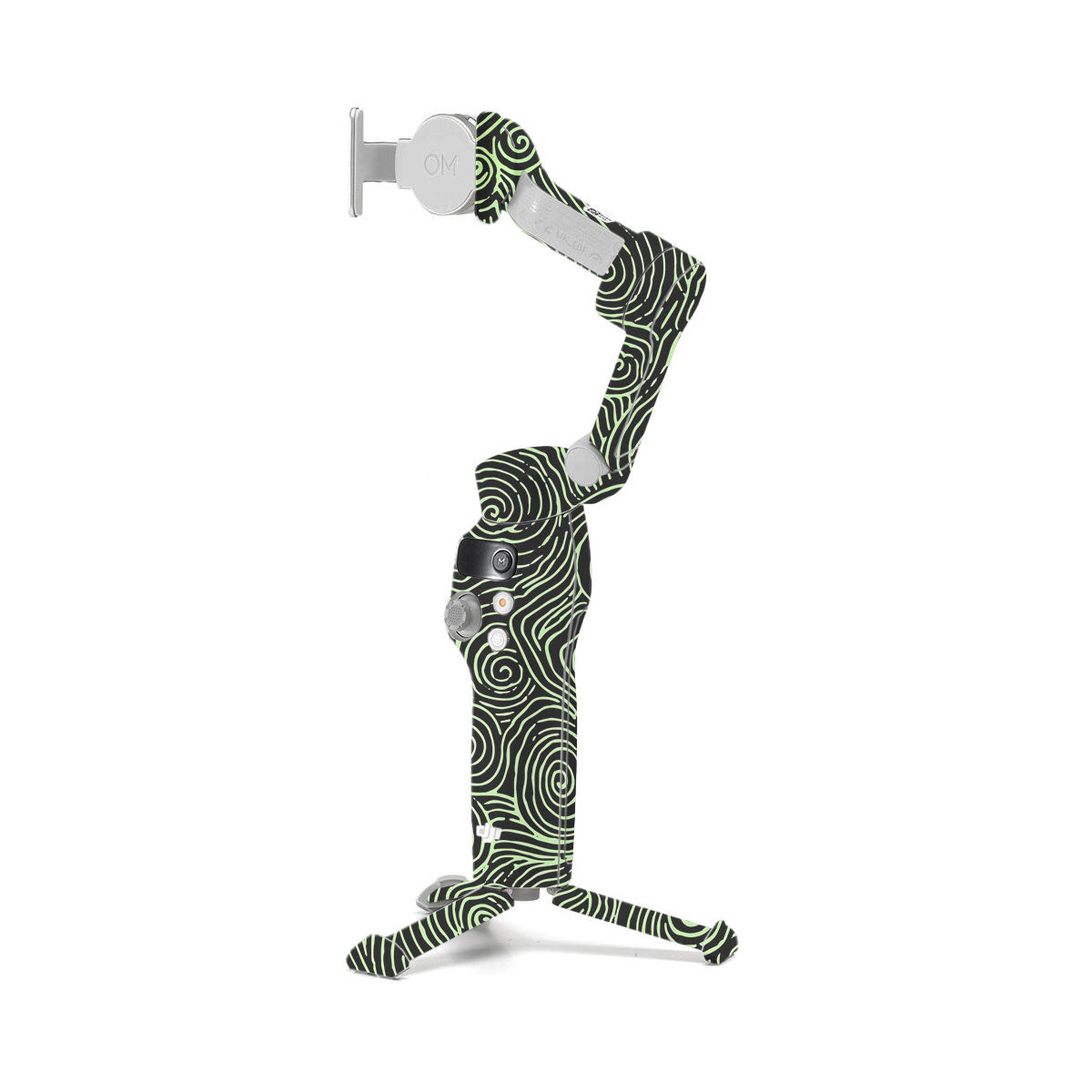 Green Spirals DJI OM 7 Gimbal Skin