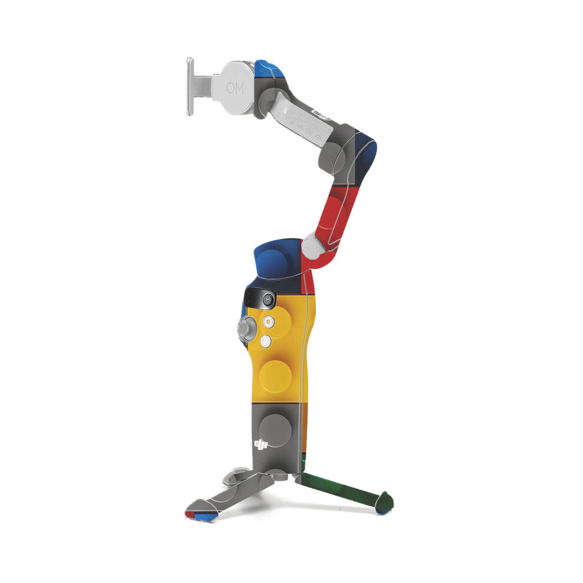 Colorful LEGO Brick Wall Pattern DJI OM 7 Gimbal Skin
