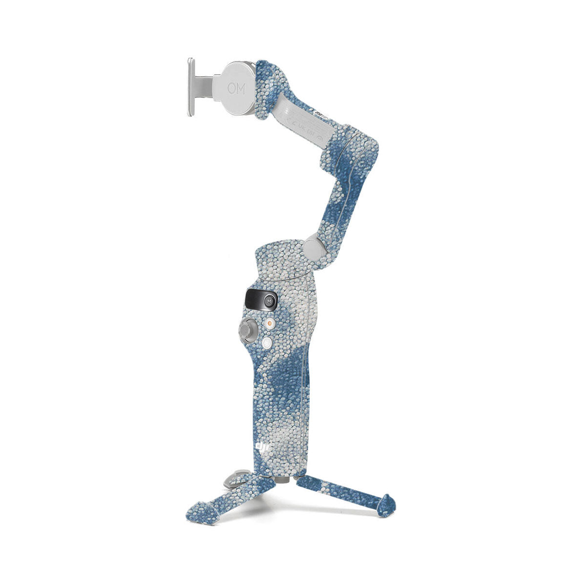 Blue Watercolor Fabric DJI OM 7 Gimbal Skin