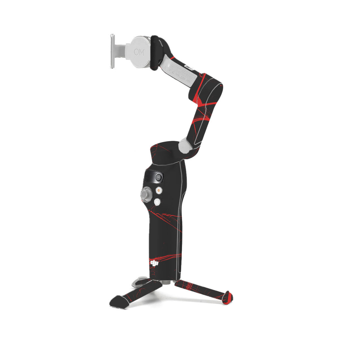Red Neural Grid DJI OM 7 Gimbal Skin