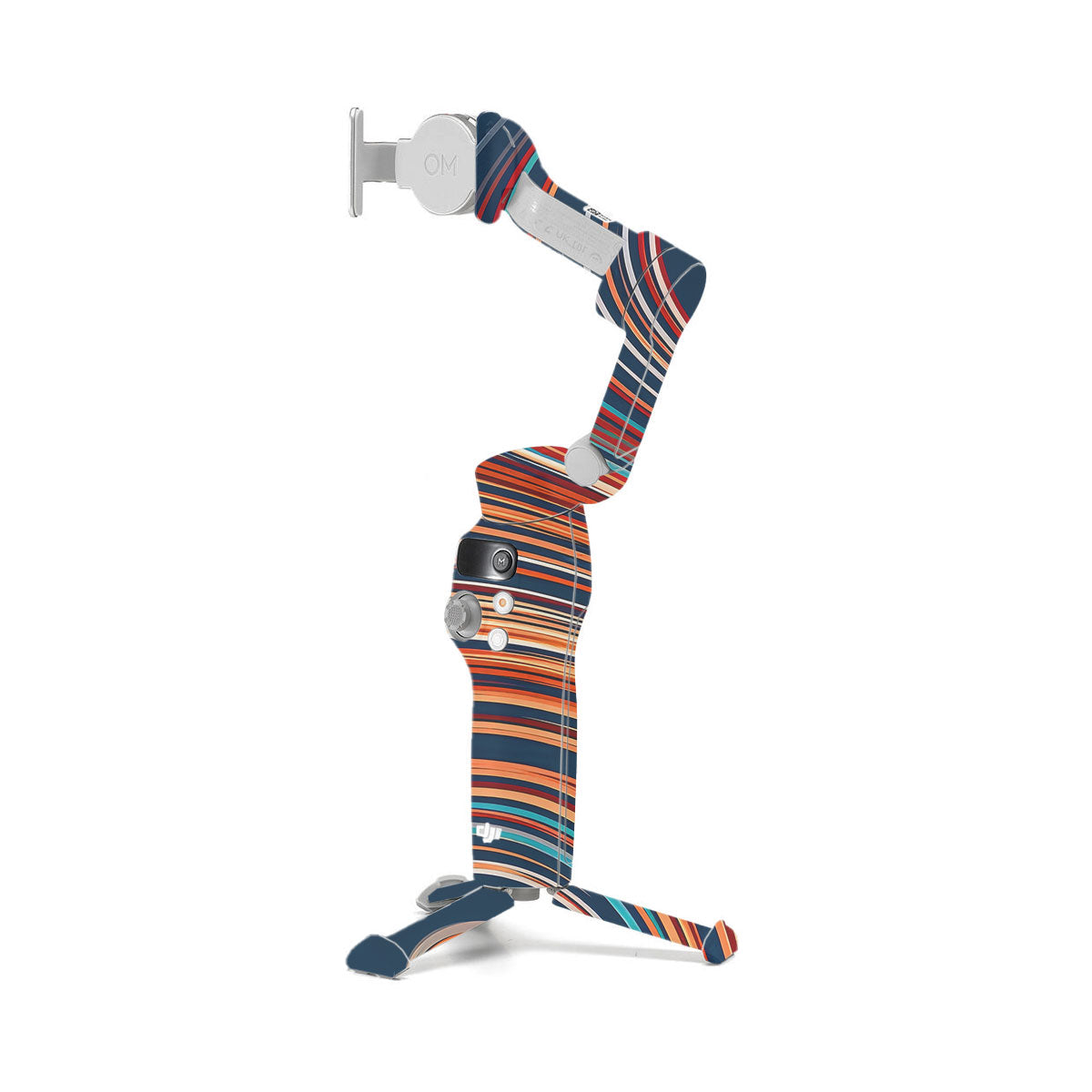 Retro Abstract Striped Swirl DJI OM 7 Gimbal Skin