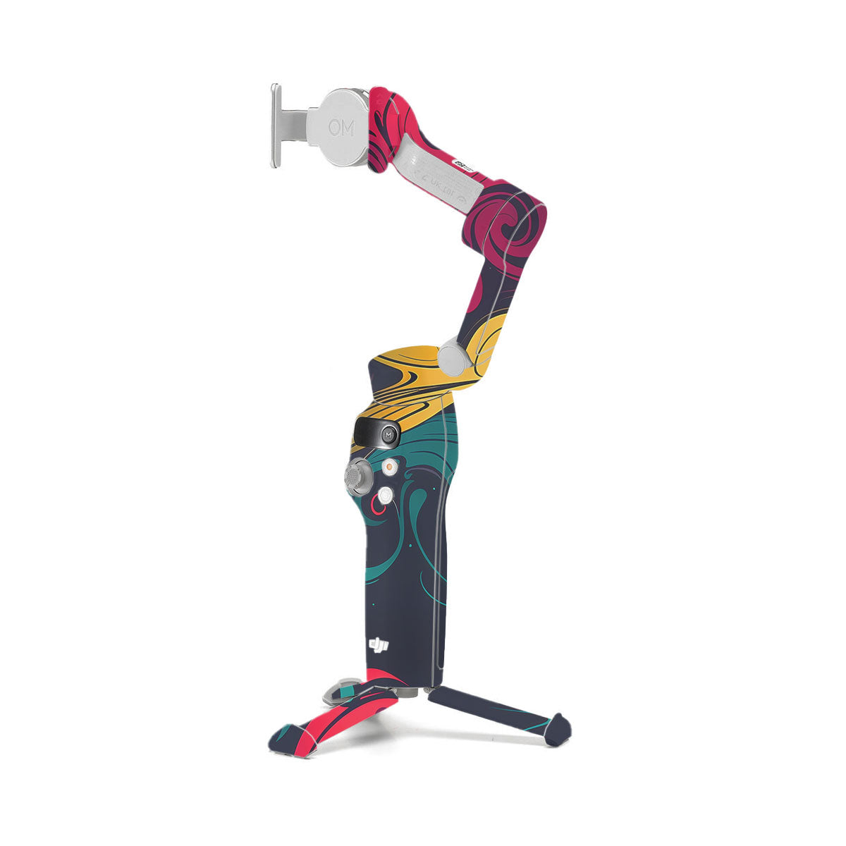 Psychedelic Color Swirl DJI OM 7 Gimbal Skin