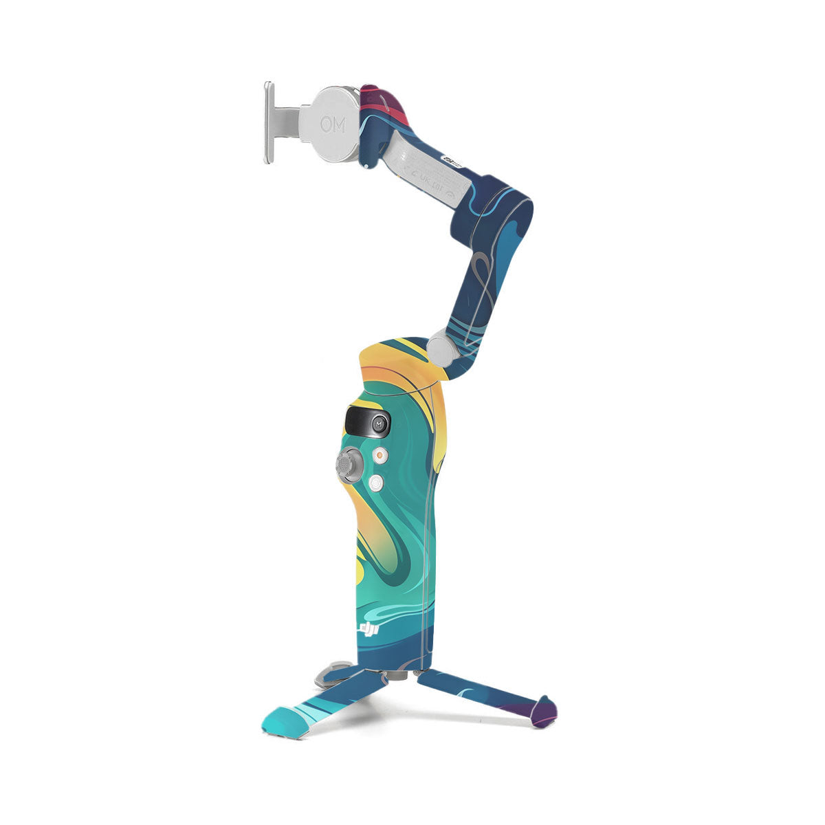 Rainbow Liquid Fusion DJI OM 7 Gimbal Skin