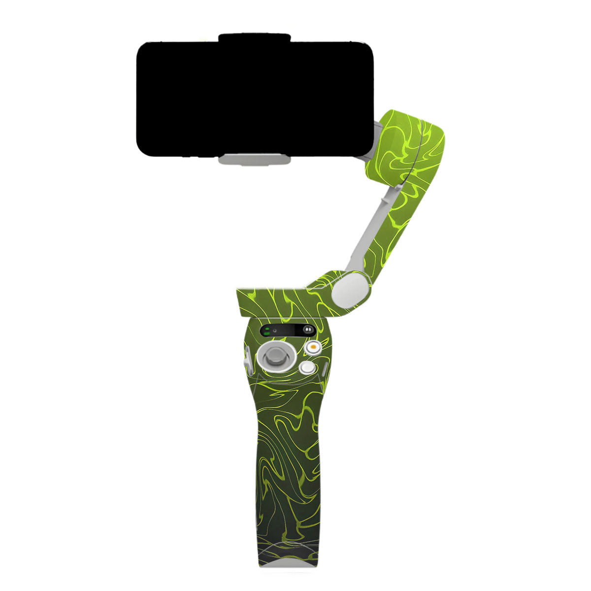 Lime Yellow to Black Gradient DJI OM SE Gimbal Skin
