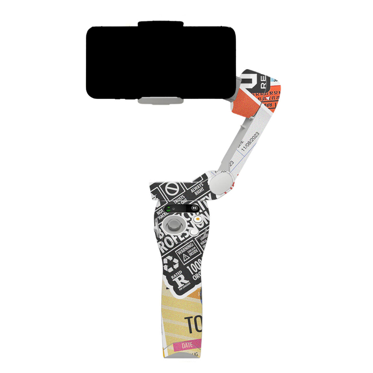 Tech Aesthetic Sticker Collage DJI OM SE Gimbal Skin