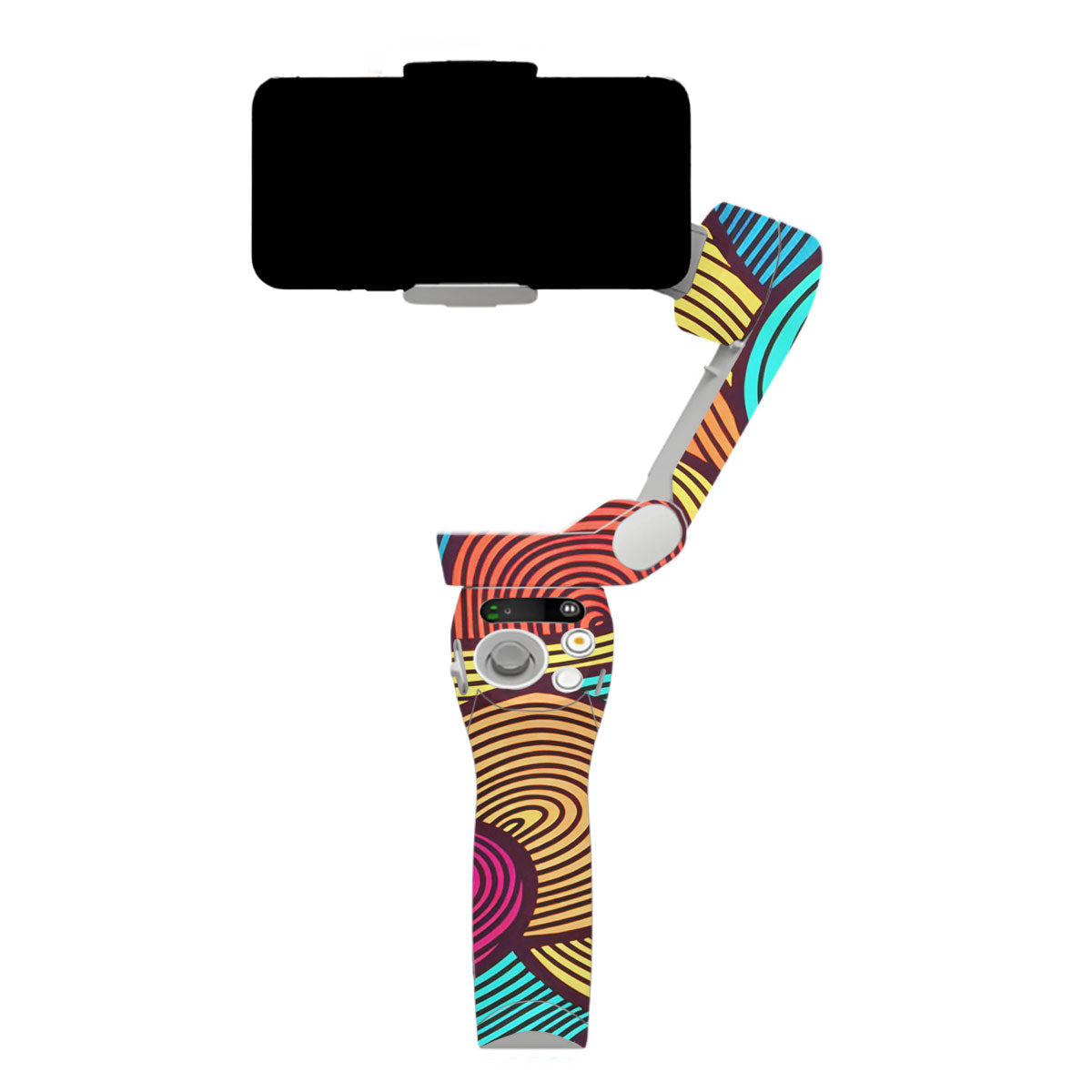 Retro Colorful Doodle Art Pattern DJI OM SE Gimbal Skin