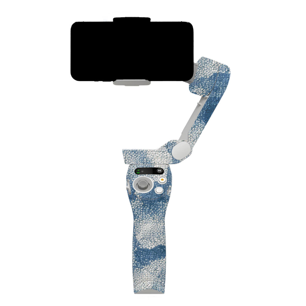 Blue Watercolor Fabric DJI OM SE Gimbal Skin
