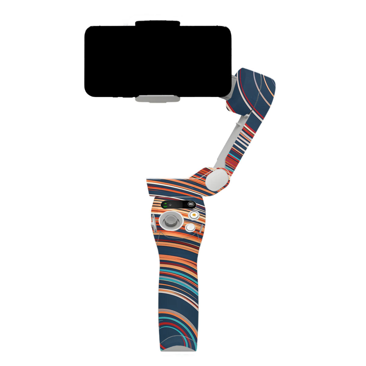 Retro Abstract Striped Swirl DJI OM SE Gimbal Skin