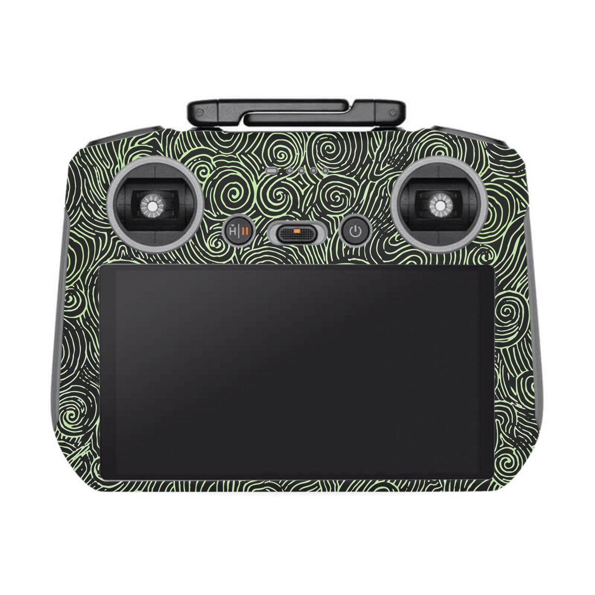 Green Spirals DJI RC 2 Remote Controller Skin