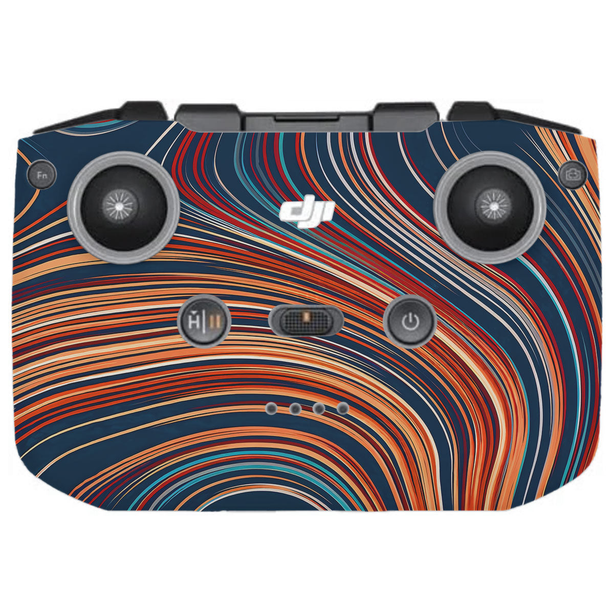 Retro Abstract Striped Swirl DJI RC-N2 Remote Controller Skin