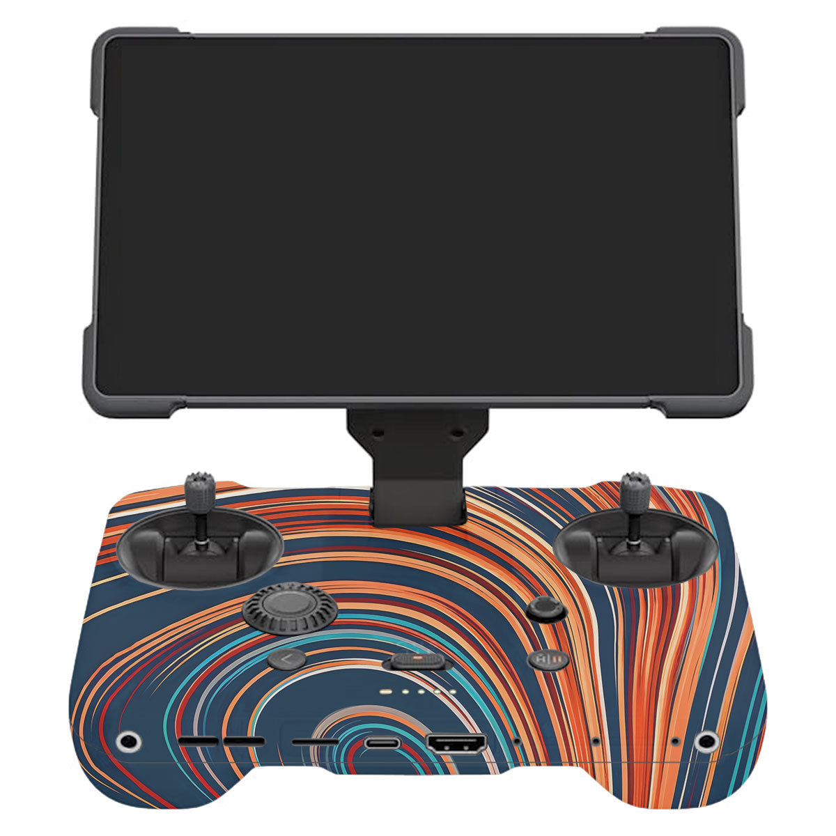 Retro Abstract Striped Swirl DJI RC Pro 2 Remote Controller Skin
