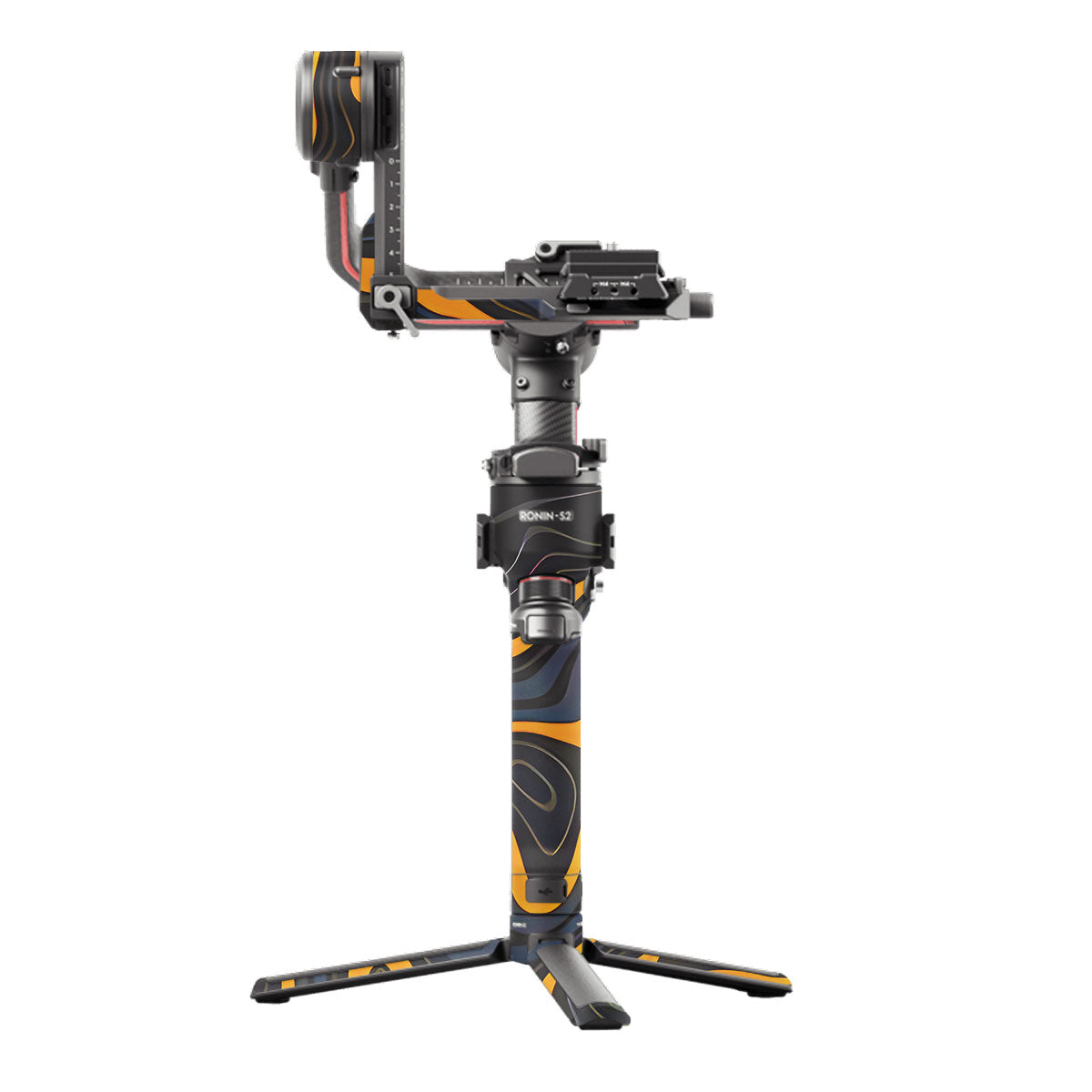 Amber Topographic Waves DJI RS 2 Gimbal Skin