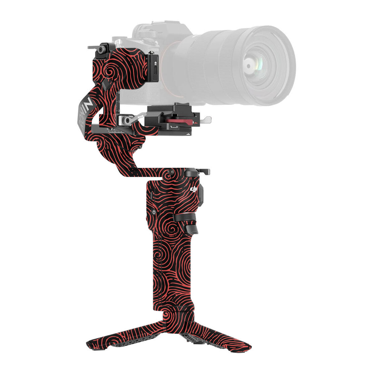 Red Spirals DJI RS 3 Mini Gimbal Skin