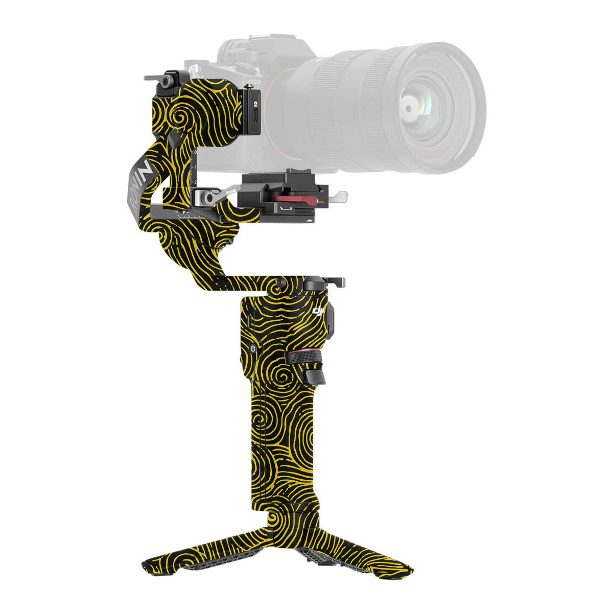 Yellow Spirals DJI RS 3 Mini Gimbal Skin