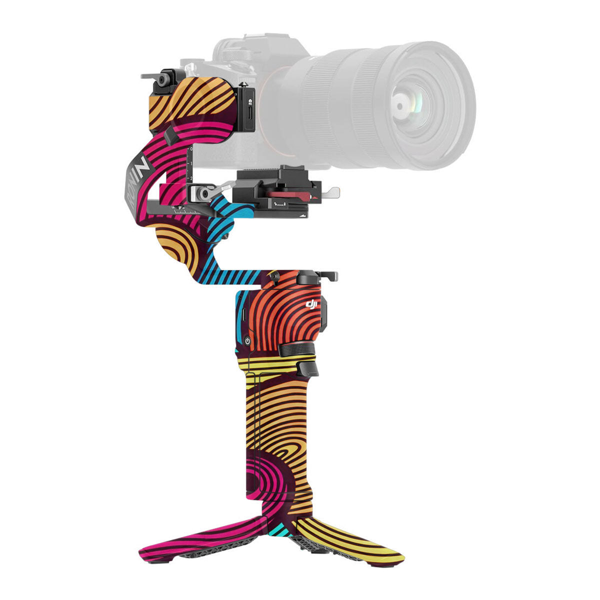 Retro Colorful Doodle Art Pattern DJI RS 3 Mini Gimbal Skin