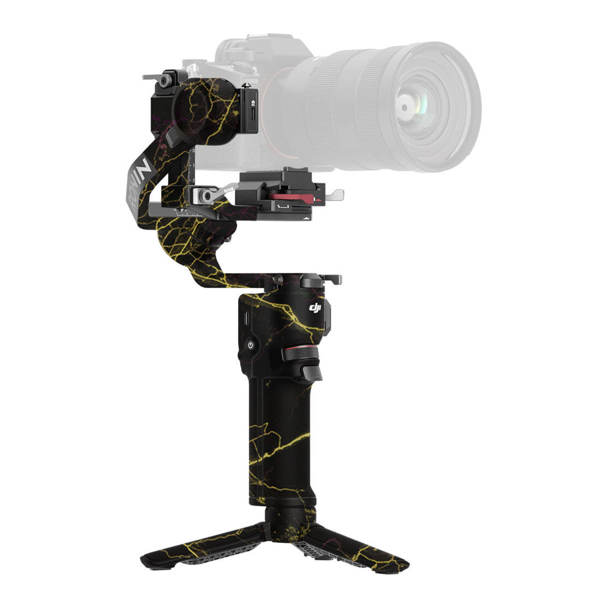 Electric Gold Veins DJI RS 3 Mini Gimbal Skin