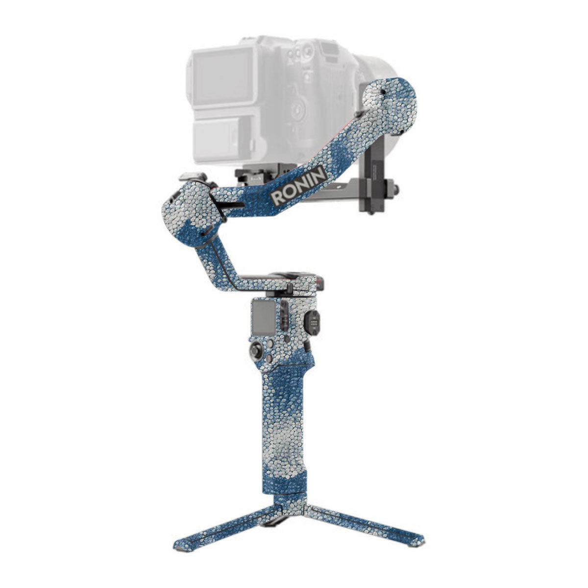Blue Watercolor Fabric DJI RS 3 Pro Gimbal Skin