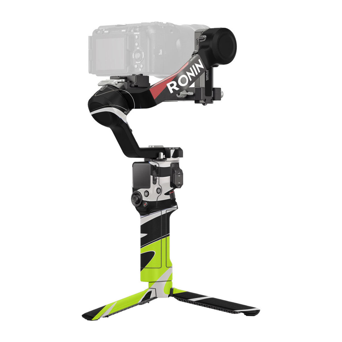 Neon Green and Black Pattern DJI RS 4 Gimbal Skin
