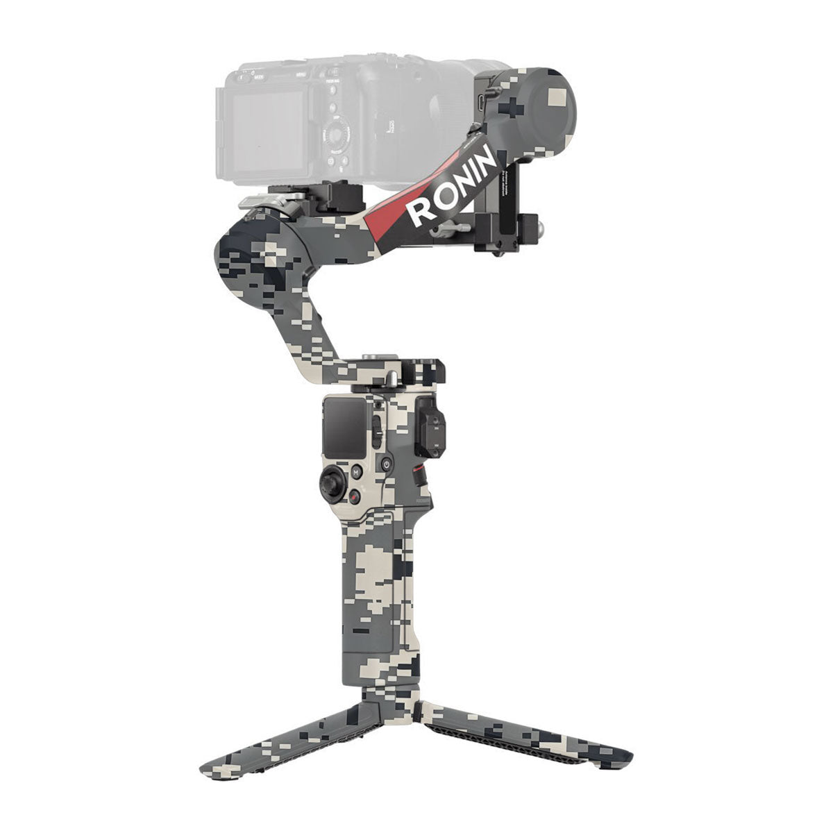 Grey Black Pixel DJI RS 4 Gimbal Skin