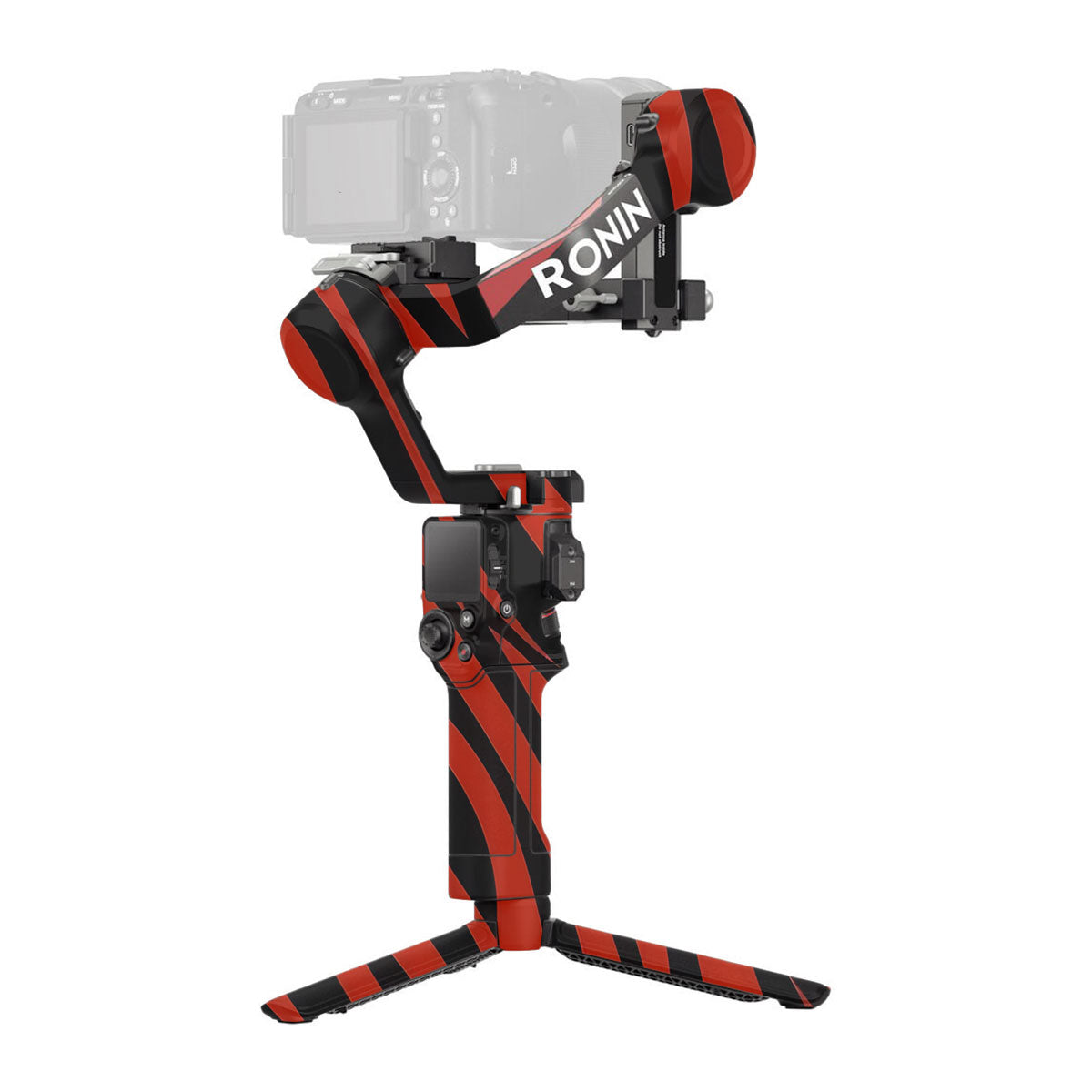 Red and Black Stripes DJI RS 4 Gimbal Skin