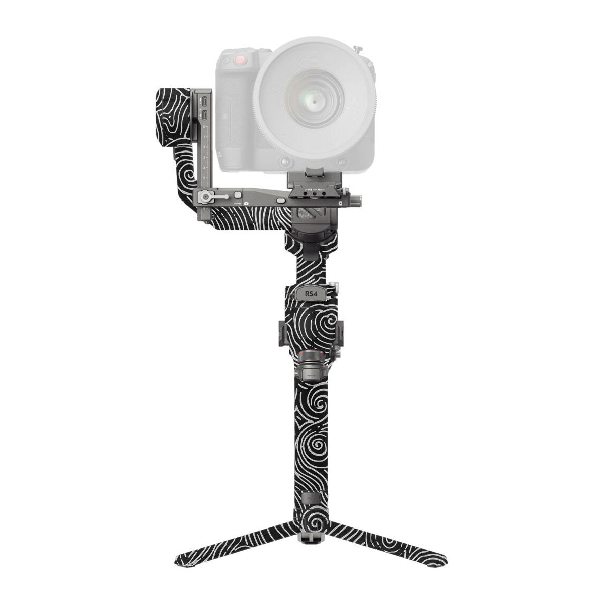 White Spirals DJI RS 4 Pro Gimbal Skin