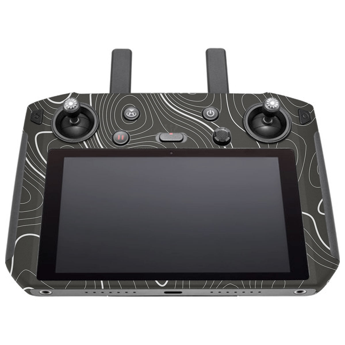 Grayscale Topographic Lines DJI Smart Remote Controller Skin