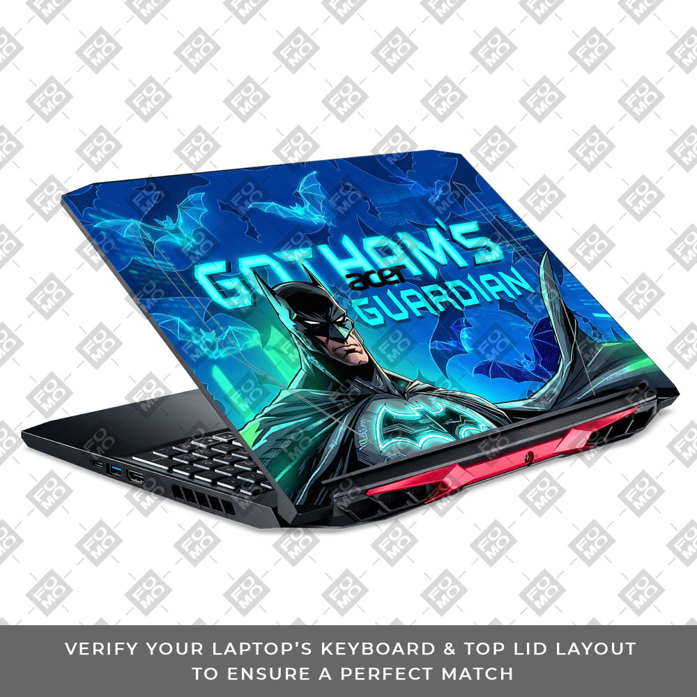 Gotham's Guardian Batman Acer Nitro 5 AN515 44, 56 3D Laptop Skin