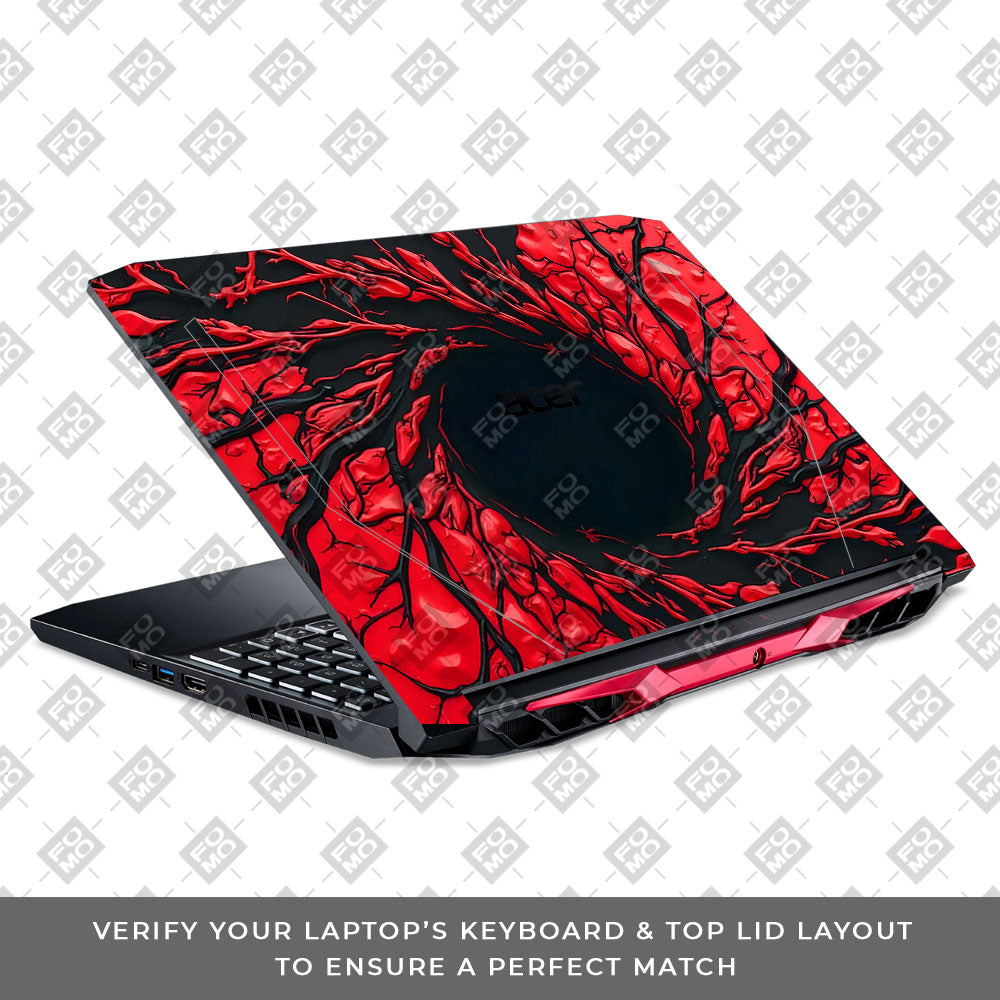 Spiderman Web Red Acer Nitro 5 AN515 44, 56 3D Laptop Skin