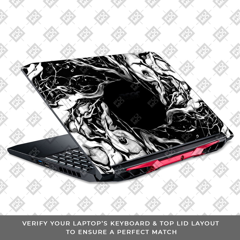 Spiderman Web Black Acer Nitro 5 AN515 44, 56 3D Laptop Skin