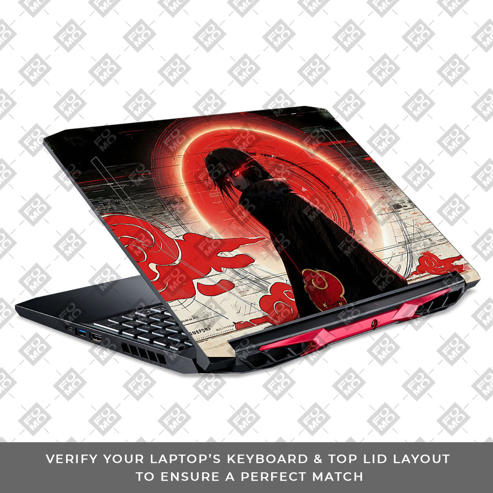 Itachi Uchiha Mark of the Akatsuki Acer Nitro 5 AN515 44, 56 3D Laptop Skin