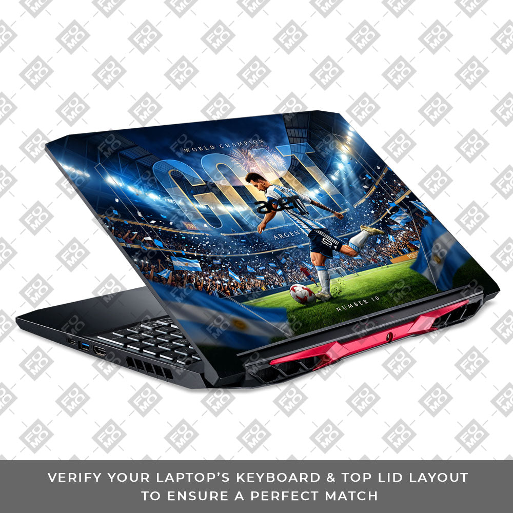 Messi World Champ Energy Acer Nitro 5 AN515 44, 56 3D Laptop Skin