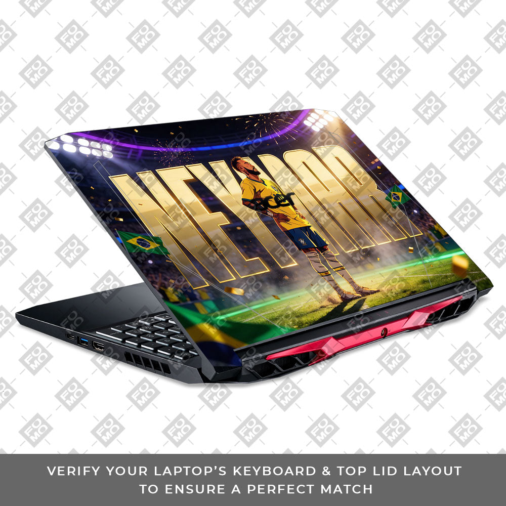 Neymar Golden Aura Acer Nitro 5 AN515 44, 56 3D Laptop Skin