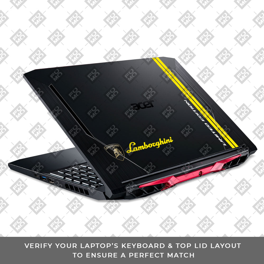 Transparent Lamborghini Limited Edition Acer Nitro 5 AN515 44, 56 Laptop Skin