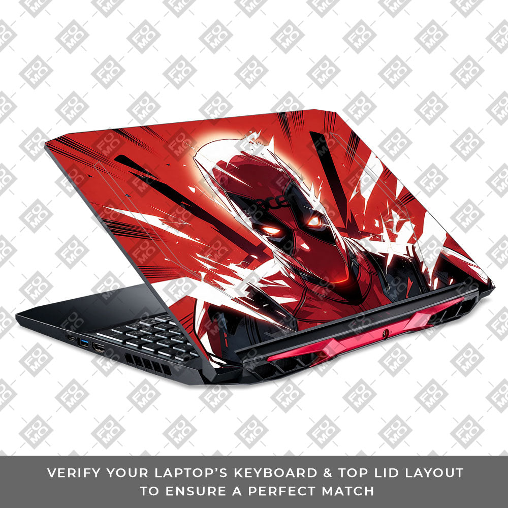 Deadpool Red Fury Acer Nitro 5 AN515 44, 56 3D Laptop Skin