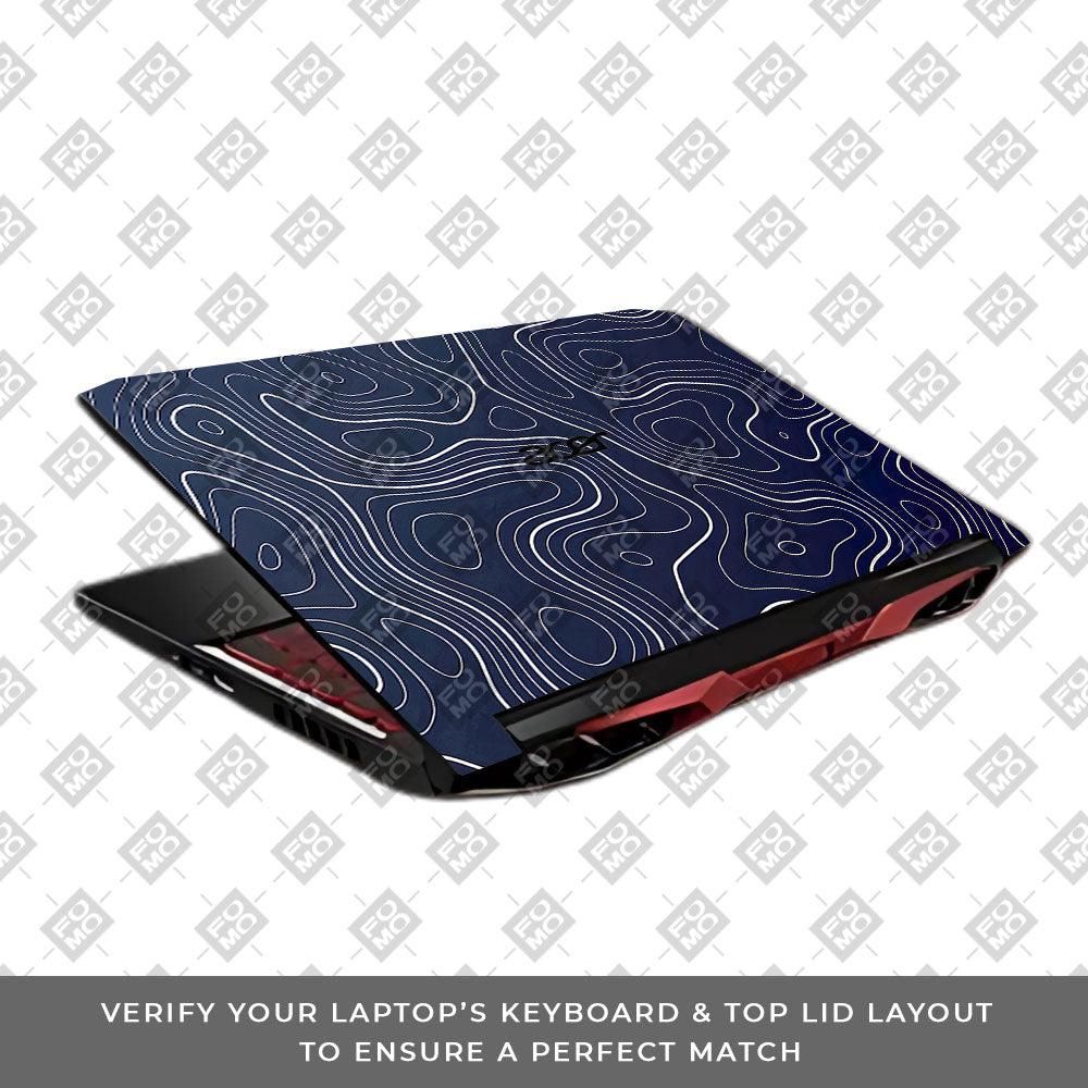 Fluid Lines Design Acer Nitro 5 AN515 45, 55, 57 3D Laptop Skin