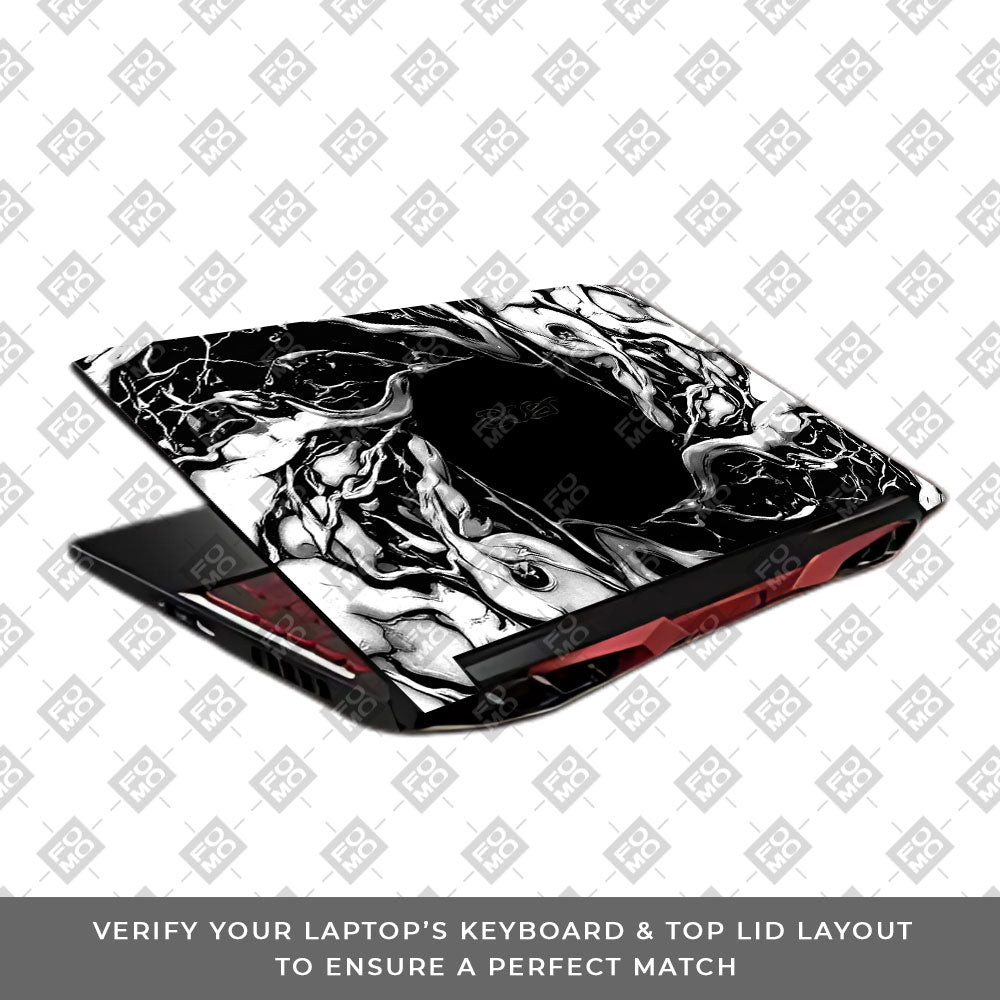 Spiderman Web Black Acer Nitro 5 AN515 45, 55, 57 3D Laptop Skin