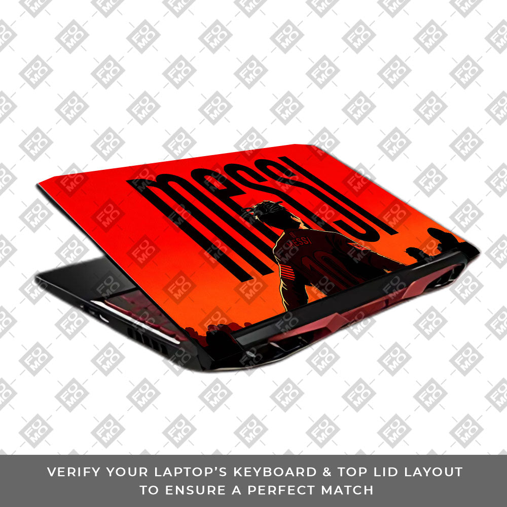 Messi Red Aura Acer Nitro 5 AN515 45, 55, 57 3D Laptop Skin