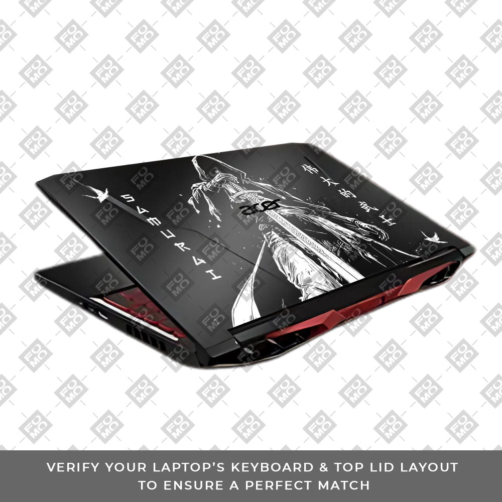 Transparent Ghost Samurai Acer Nitro 5 AN515 45, 55, 57 Laptop Skin