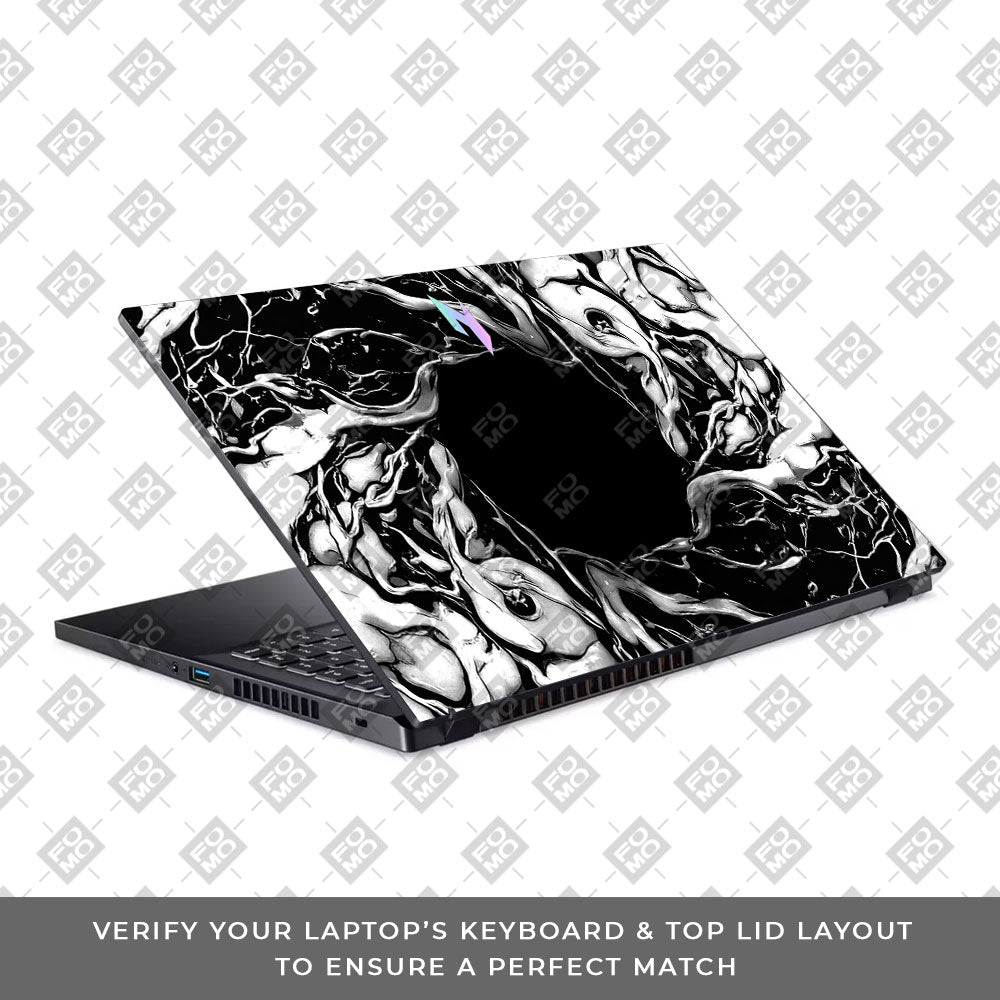 Spiderman Web Black Acer Nitro V ANV15 51 55CA 3D Laptop Skin