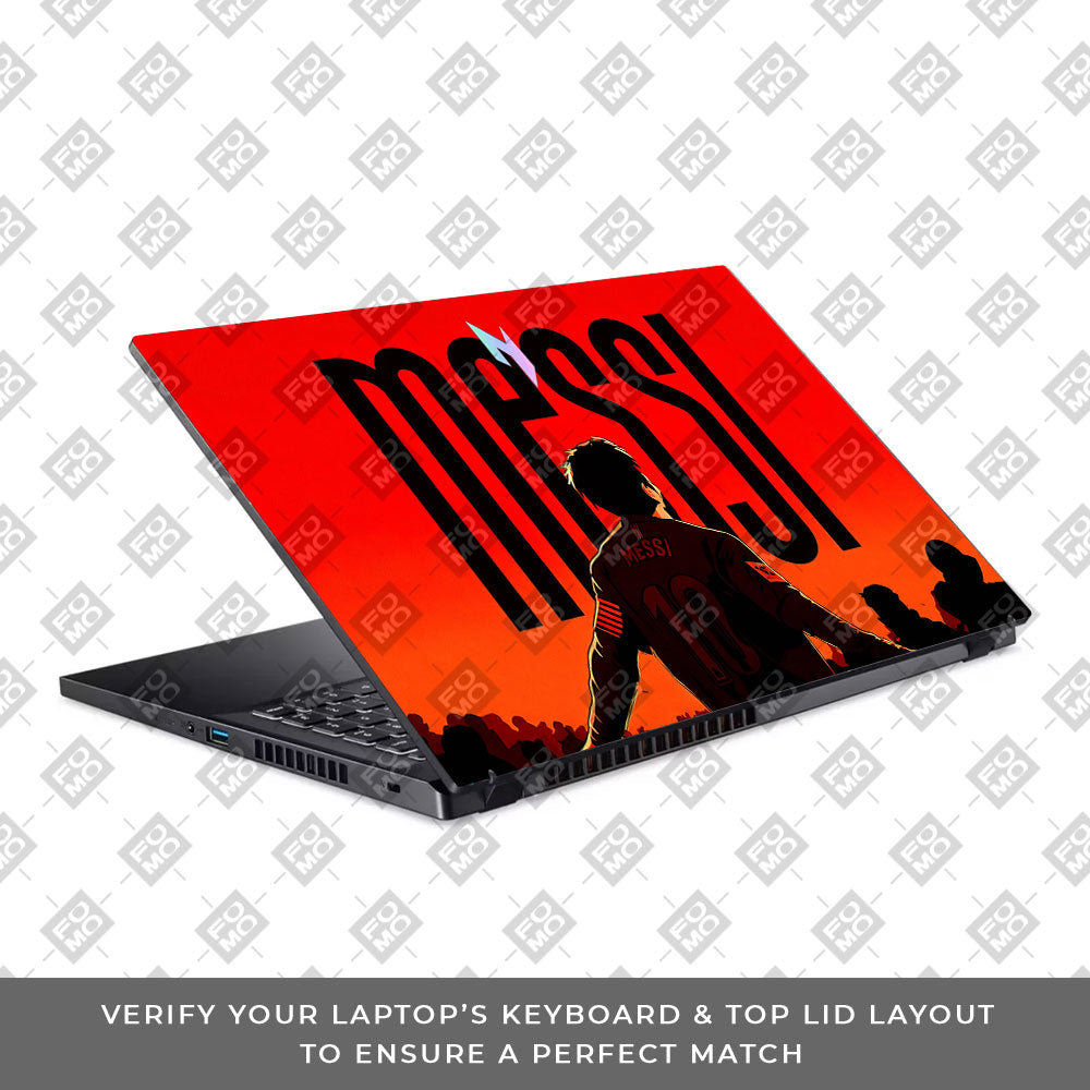 Messi Red Aura Acer Nitro V ANV15 51 55CA 3D Laptop Skin