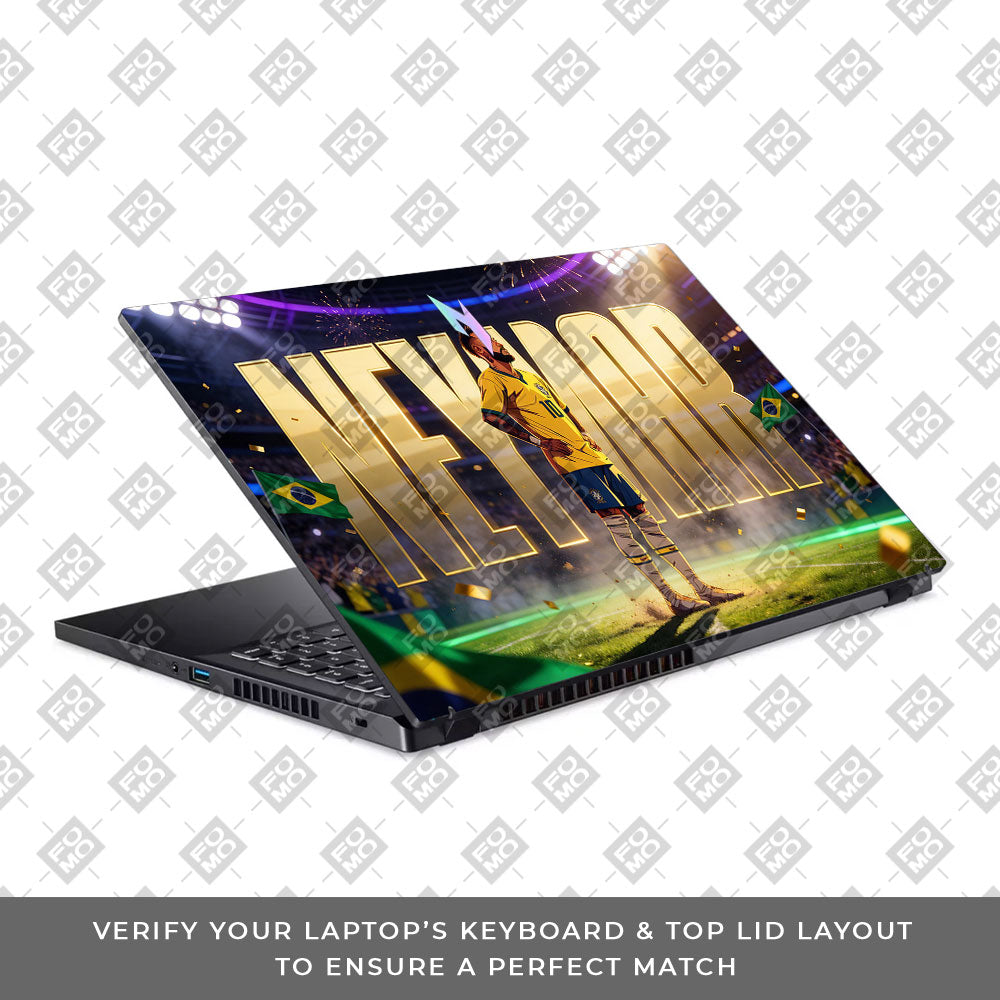Neymar Golden Aura Acer Nitro V ANV15 51 55CA 3D Laptop Skin