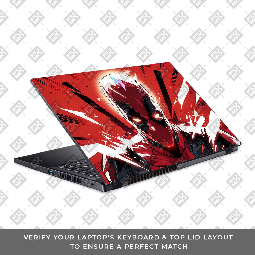 Deadpool Red Fury Acer Nitro V ANV15 51 55CA 3D Laptop Skin