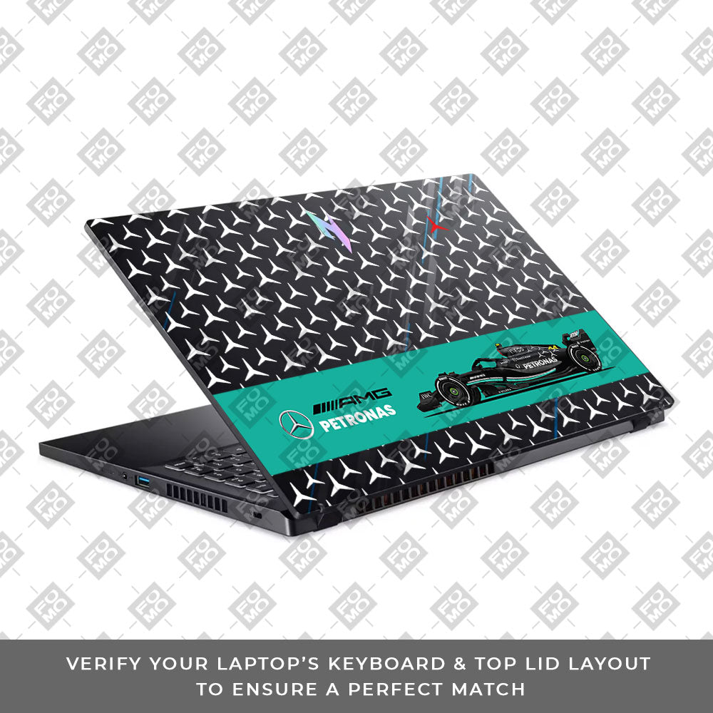 Transparent Mercedes AMG F1 Acer Nitro V ANV15 51 55CA Laptop Skin