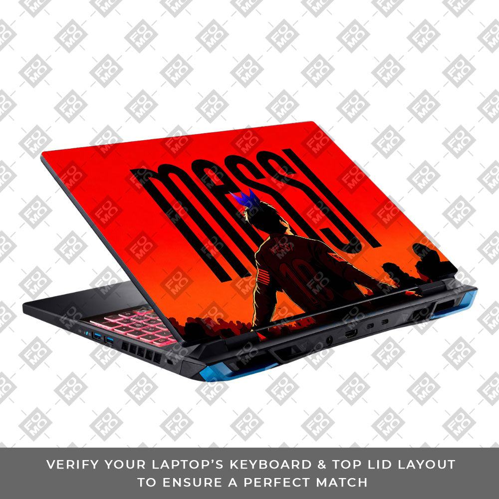 Messi Red Aura Acer Predator Helios Neo 16 N22Q22B 3D Laptop Skin