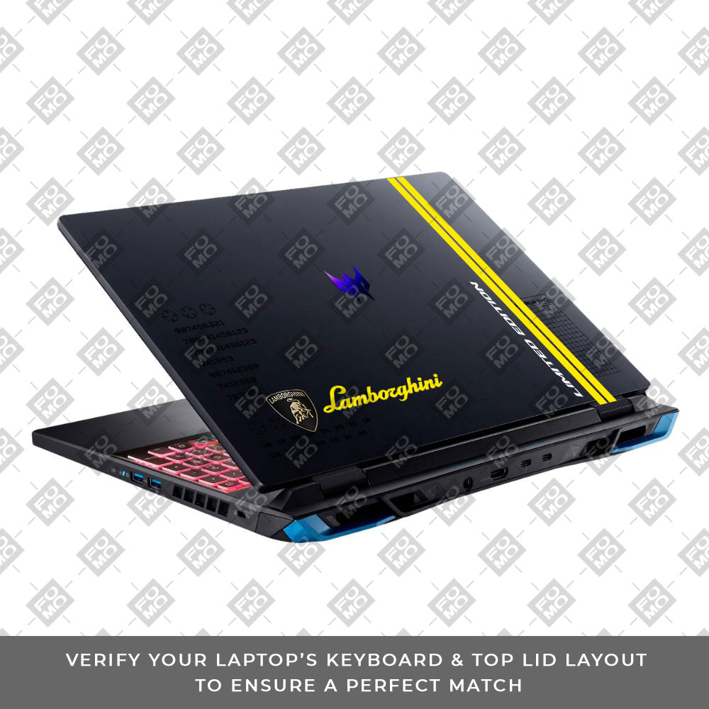 Transparent Lamborghini Limited Edition Acer Predator Helios Neo 16 N22Q22B Laptop Skin