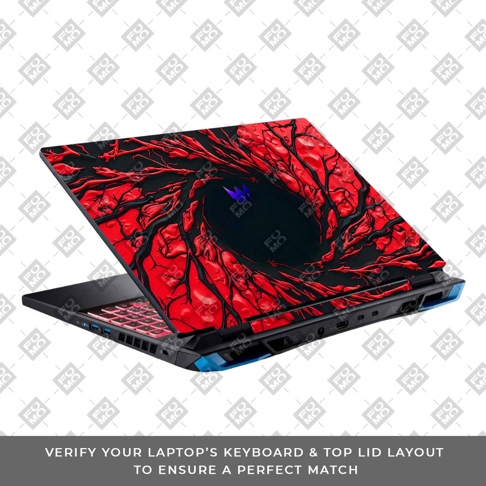 Spiderman Web Red Acer Predator Helios Neo 16 N22Q22B 3D Laptop Skin