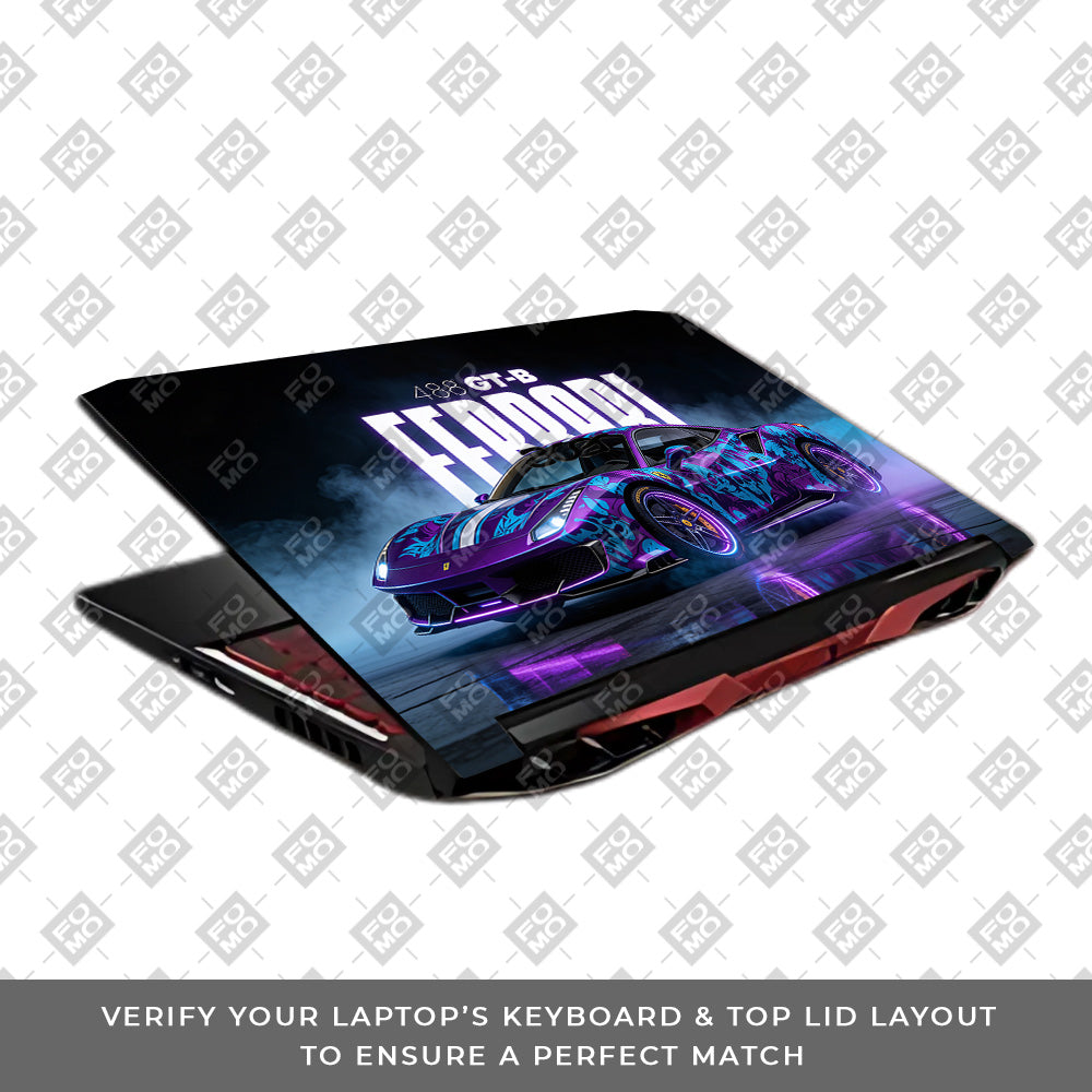 Psycho Drive Ferrari 488 Acer Nitro 5 AN515 45, 55, 57 Laptop Skin