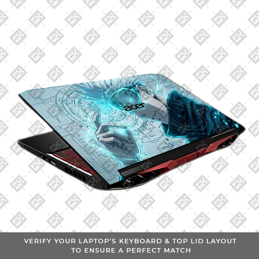 Gojo Satoru Power Acer Nitro 5 AN515 45, 55, 57 Laptop Skin