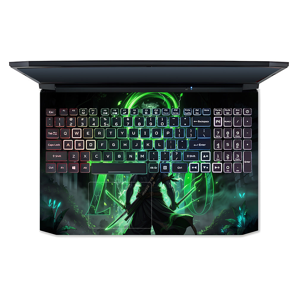 Zoro Green Aura Acer Nitro 5 AN515 45, 55, 57 Laptop Skin